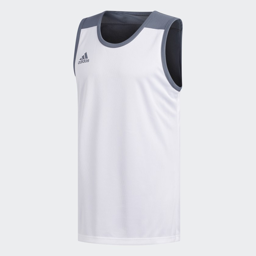 adidas SPEED Reversible Basketball Jersey | Onix-White | Men's stripe 3 adidas