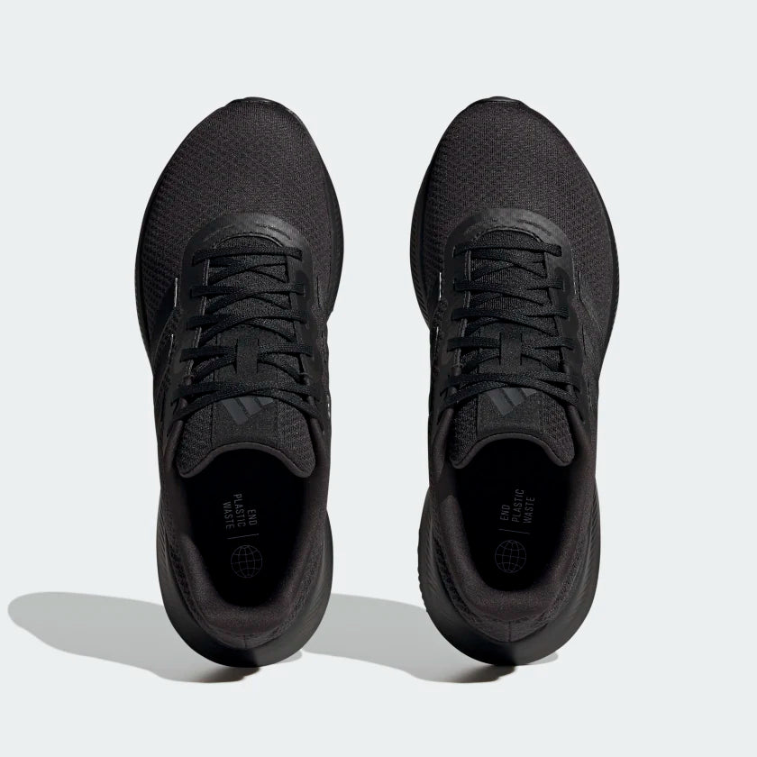 adidas RUNFALCON 3 Cloudfoam Low Running Shoes | Black | Men's | stripe 3
