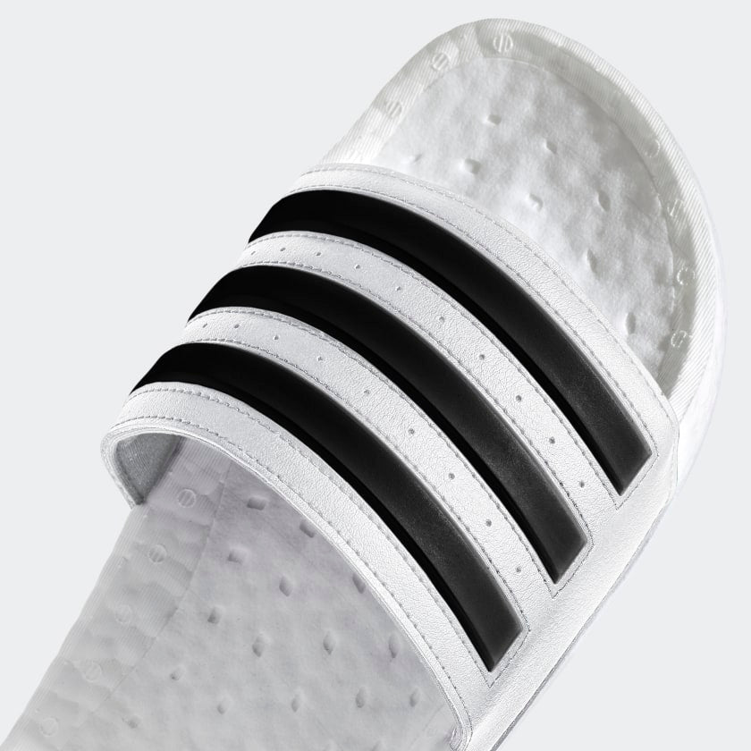 adidas ADILETTE BOOST Slides | White | Men's | stripe adidas