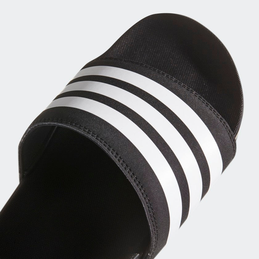 adidas ADILETTE COMFORT 3-Stripes Rubber Slides | Black | Men's