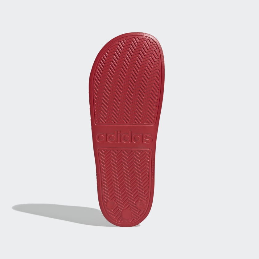 adidas ADILETTE SHOWER Rubber Slides | Red-White | Men's
