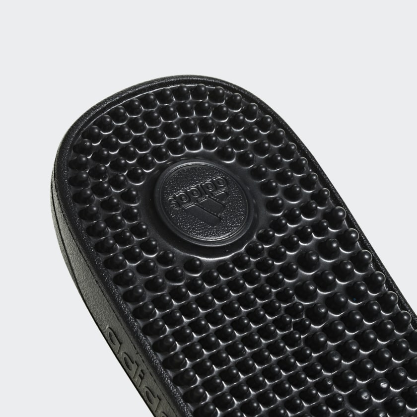 adidas ADISSAGE Adjustable Rubber Slides | Black-White | Men's