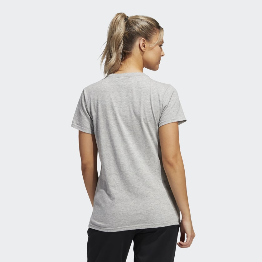adidas T-Shirt | Grey Heather | Women's | stripe adidas