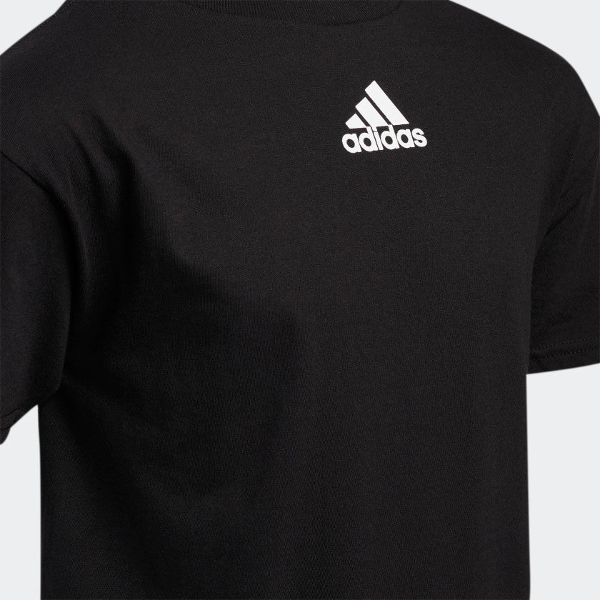 adidas AMPLIFIER T-Shirt | Black | Youth – stripe 3 adidas