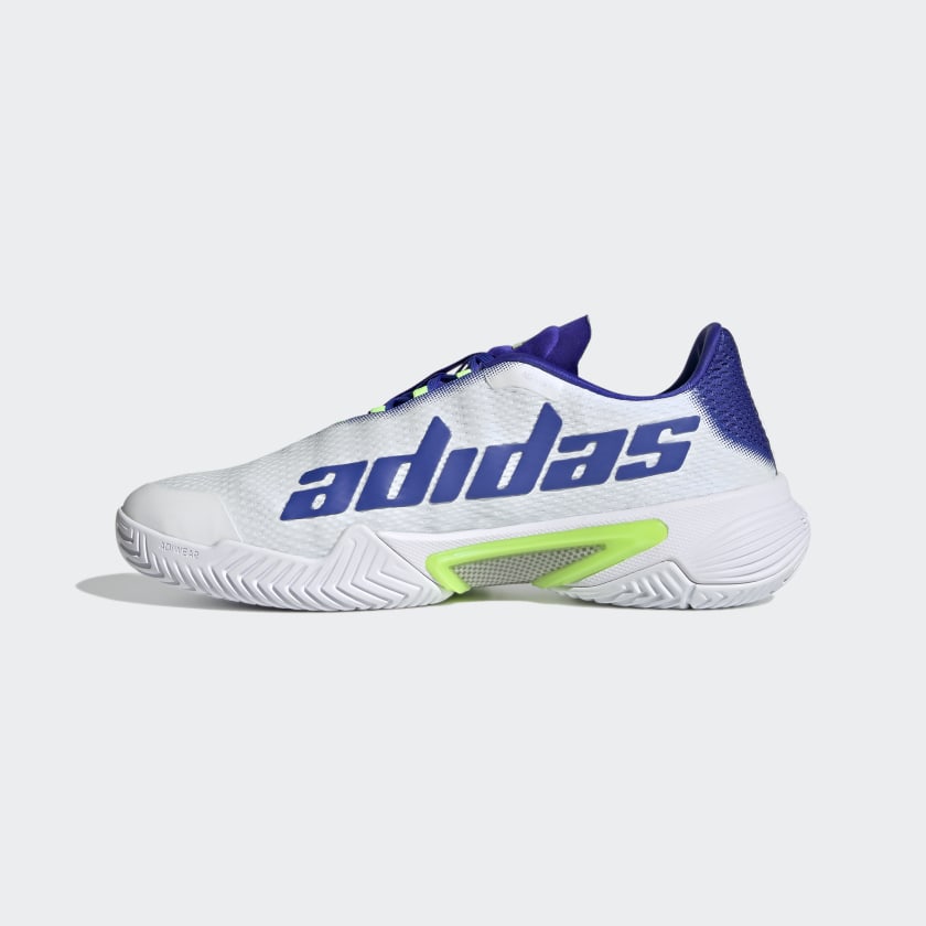 adidas BARRICADE Tennis Shoes | White-Blue-Green | Men's