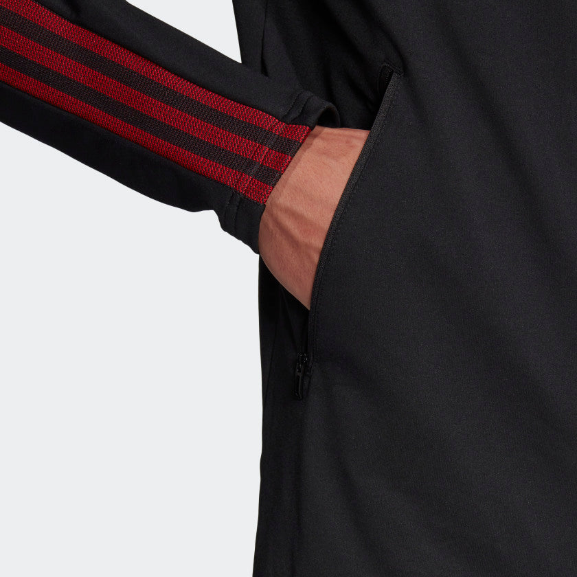 adidas BELGIUM ANTHEM Soccer Track Jacket | Black-Red | Men's