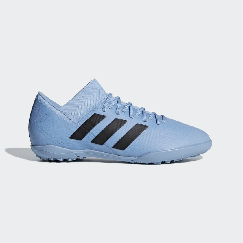 toelage Onheil Mart adidas Jr. NEMEZIZ MESSI TANGO 18.3 Artificial Turf Soccer Shoes | Sky |  stripe 3 adidas
