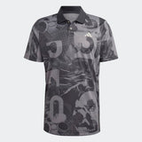 adidas Club Graph Polo Shirt |Black-Grey|  Men's