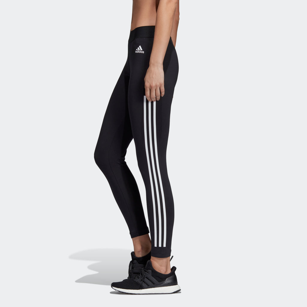 adidas MUST HAVE 3-STRIPES Training Tights | Black-White | Women's stripe 3 adidas