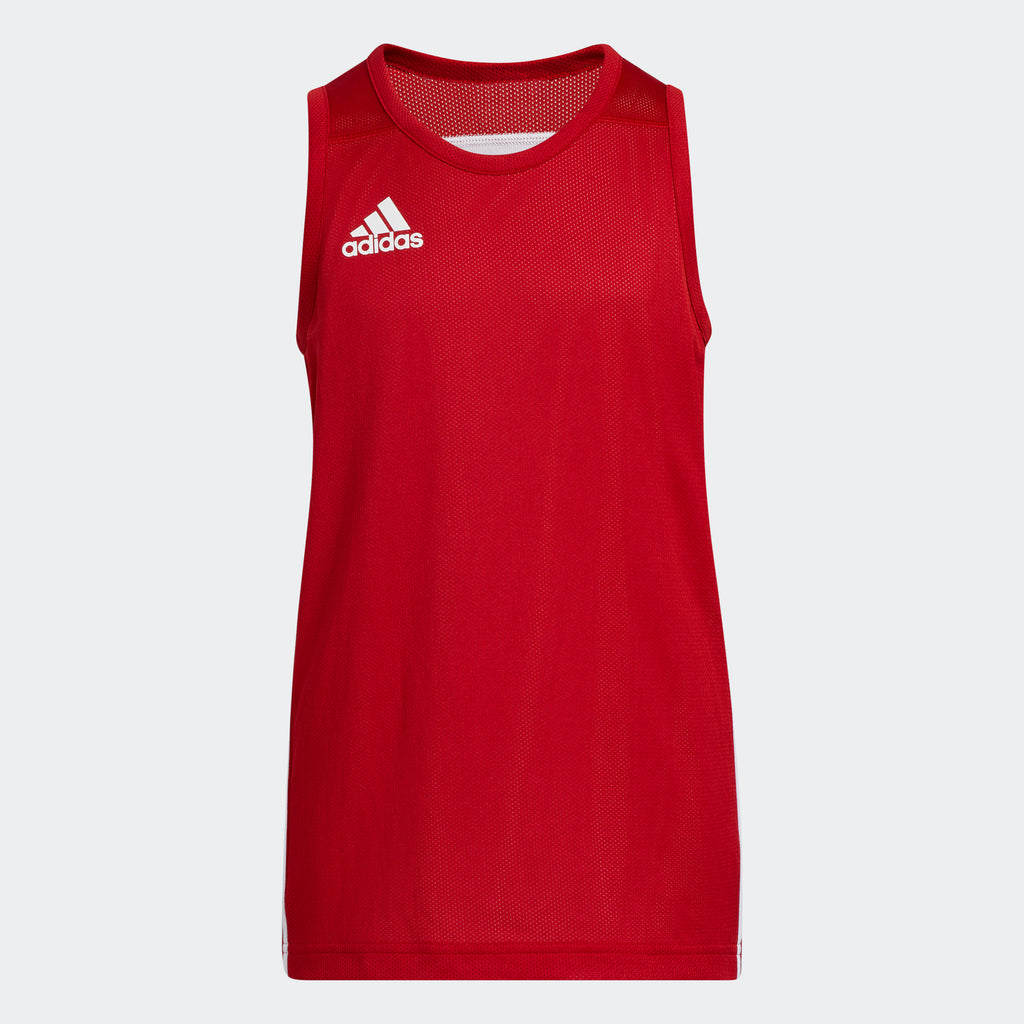 adidas 3G Reversible Basketball Jersey | Power Red-White | stripe 3 adidas