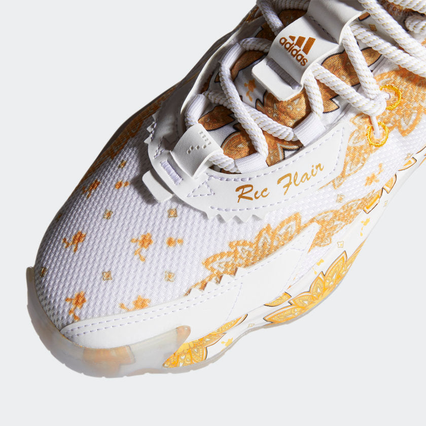 adidas DAME 7 x RIC FLAIR Shoes | Gold Metallic | Unisex – stripe