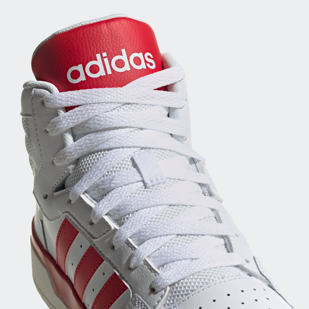 adidas Originals ENTRAP Mid Shoes | White-Scarlet Red | Men's | stripe 3 adidas