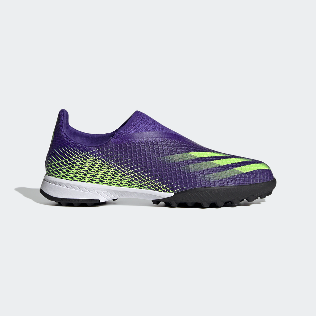 equilibrio Sinewi Influencia adidas Jr. X GHOSTED.3 LACELESS Artificial Turf Soccer Shoes | Purple |  stripe 3 adidas