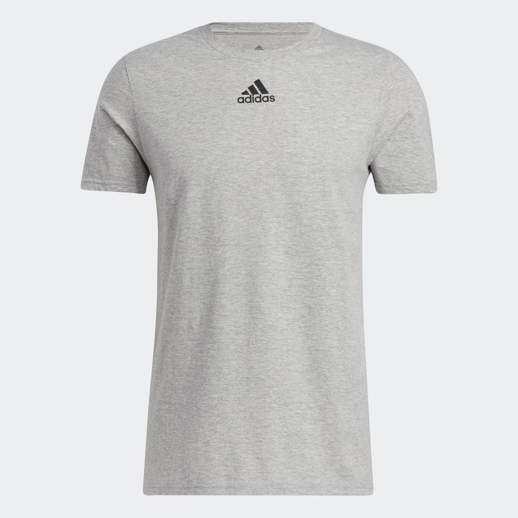 En Alicia Seguro adidas AMPLIFIER T-Shirt | Medium Grey Heather | Men's | stripe 3 adidas