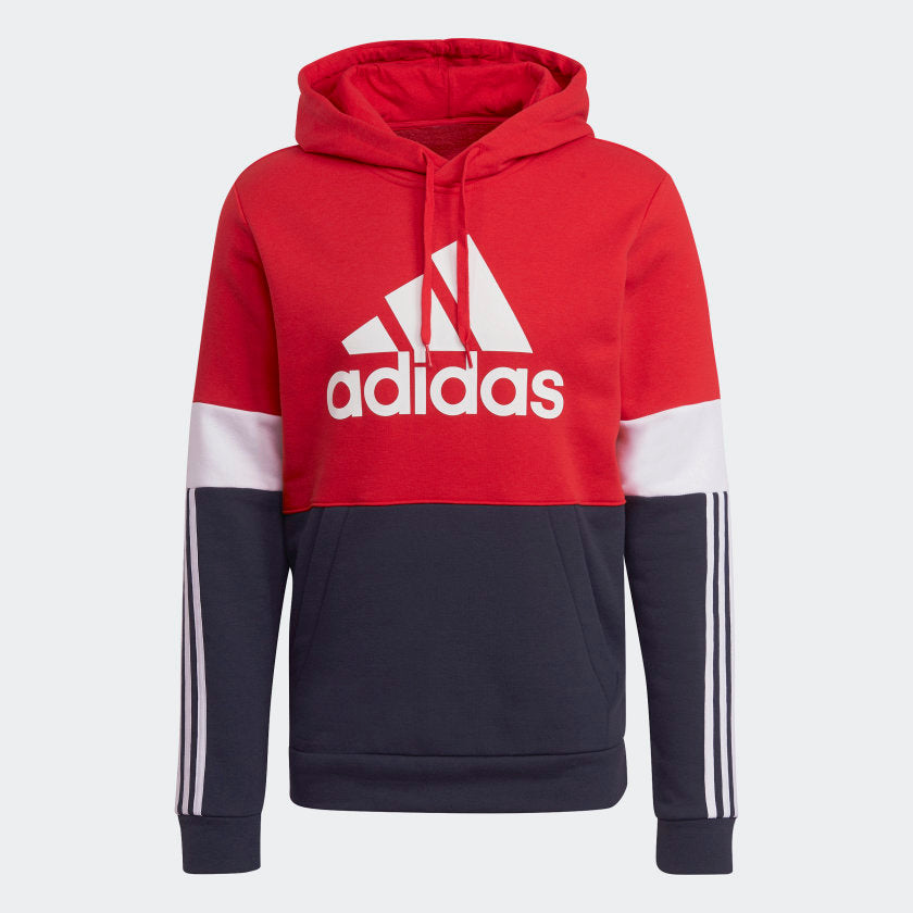 adidas ESSENTIALS FLEECE COLORBLOCK Hooded stripe | Red-White-Blue 3 adidas Sweatshirt –