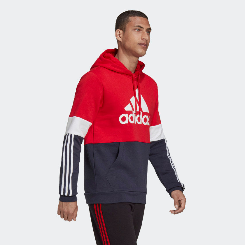 adidas ESSENTIALS COLORBLOCK Sweatshirt | Red-White-Blue | stripe 3 adidas