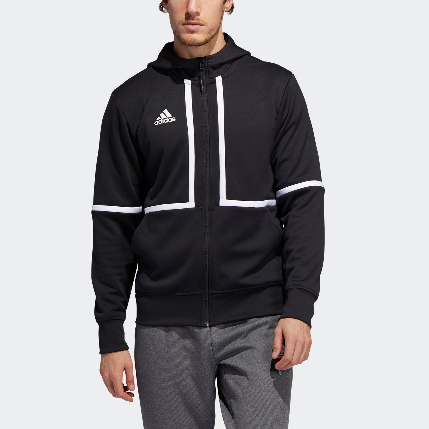adidas UNDER THE LIGHTS Full-Zip Hooded Sweat Jacket | Black | Men's