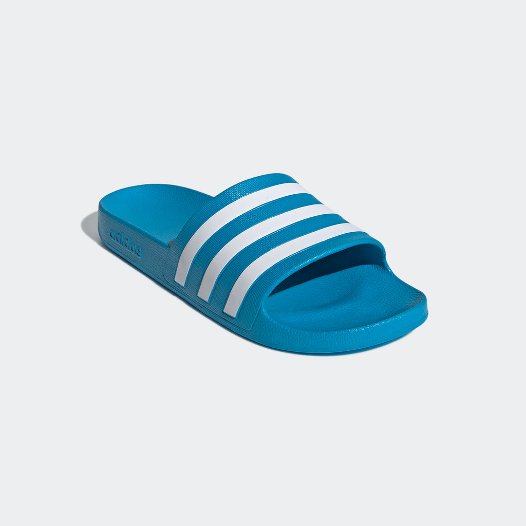 adidas ADILETTE AQUA Slides Solar Blue | Unisex | stripe 3 adidas