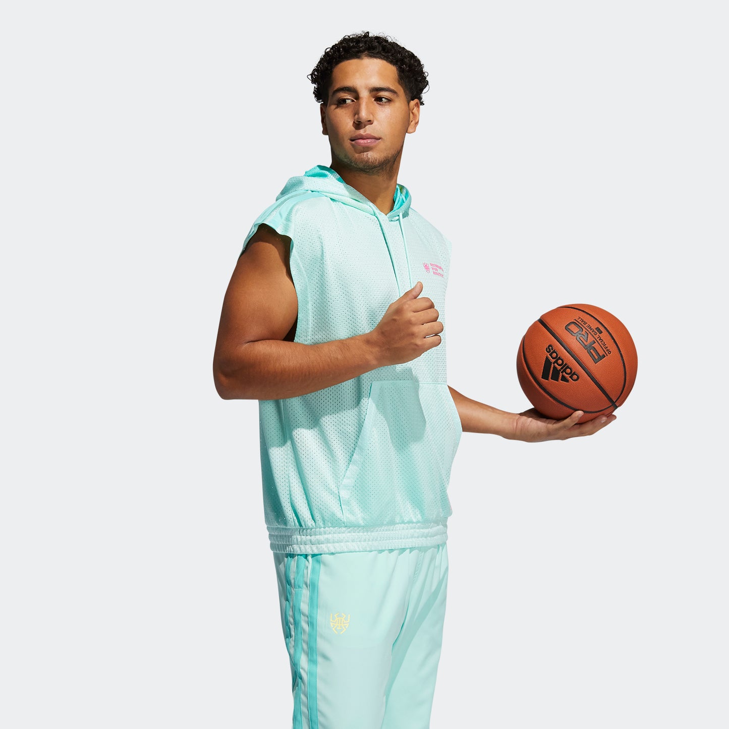 adidas DONOVAN MITCHELL SHOOTER Hoodie | Clear Mint | Men's