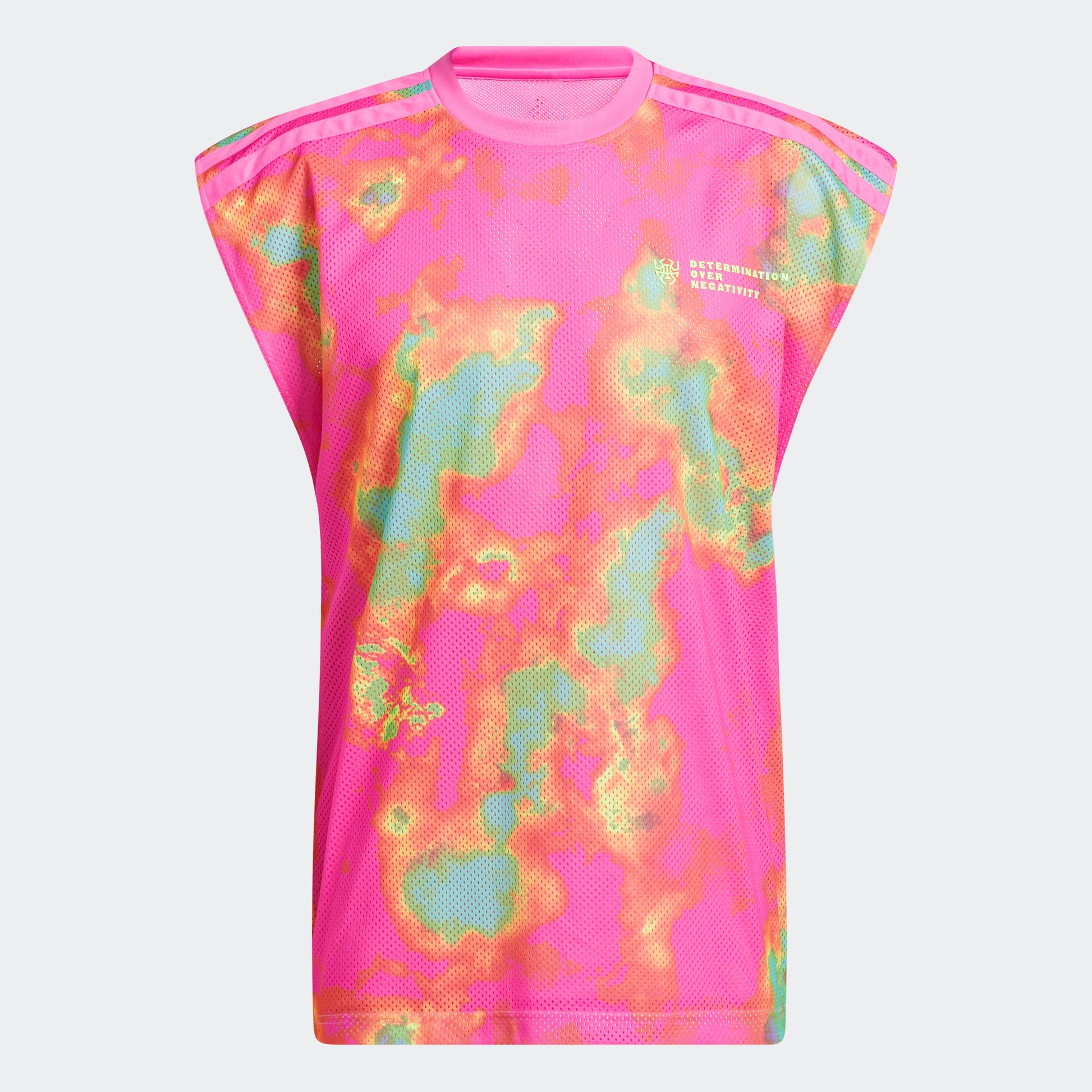 adidas DONOVAN MITCHELL Tank Top Screaming Pink Men's β stripe