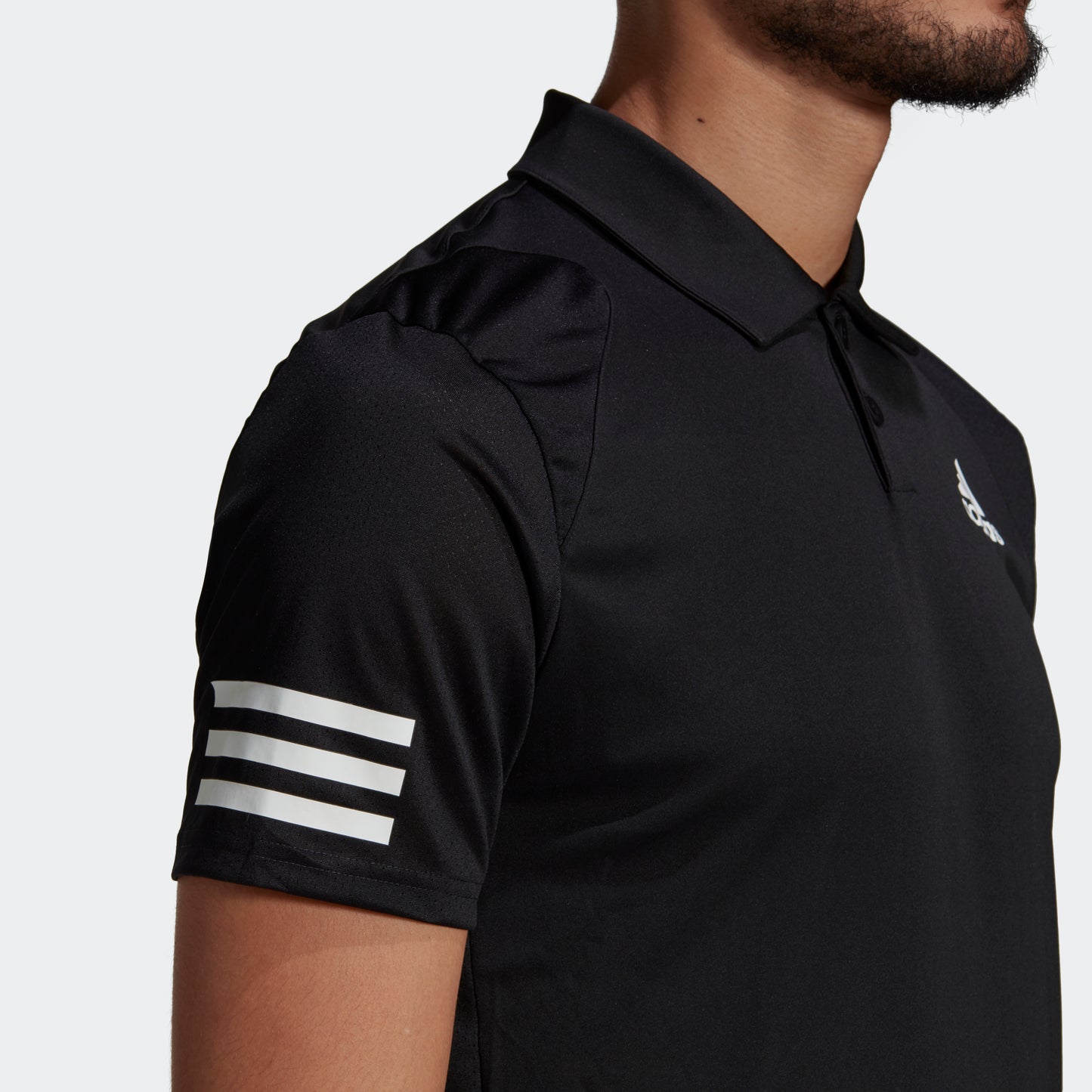 adidas TENNIS CLUB 3-STRIPES Polo Shirt | Black | Men's