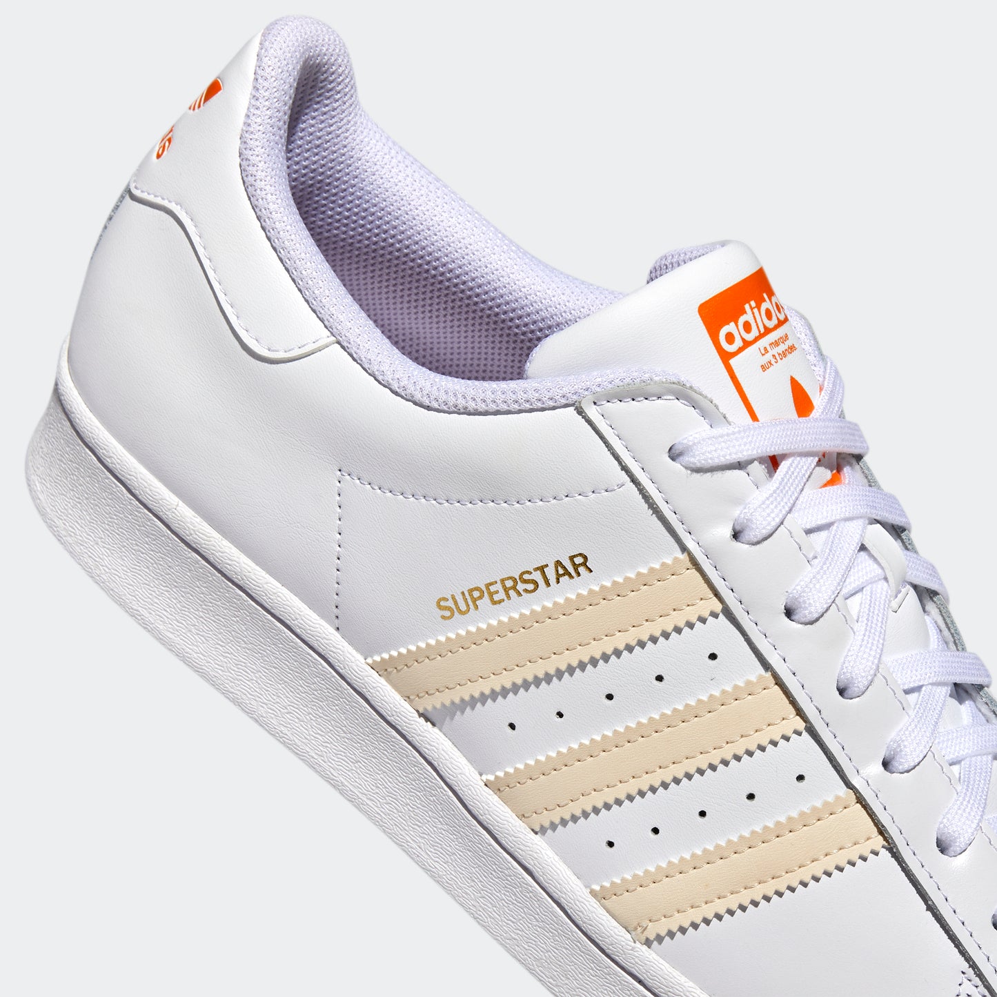 adidas Originals Superstar Shoes | White/Orange | Men's