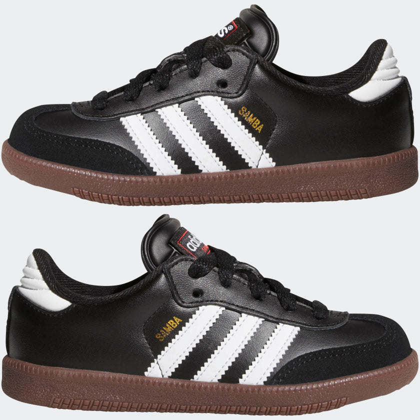 Suavemente Pobreza extrema Tubería adidas Jr. SAMBA CLASSIC Indoor Soccer Shoes | Black | Unisex | stripe 3  adidas