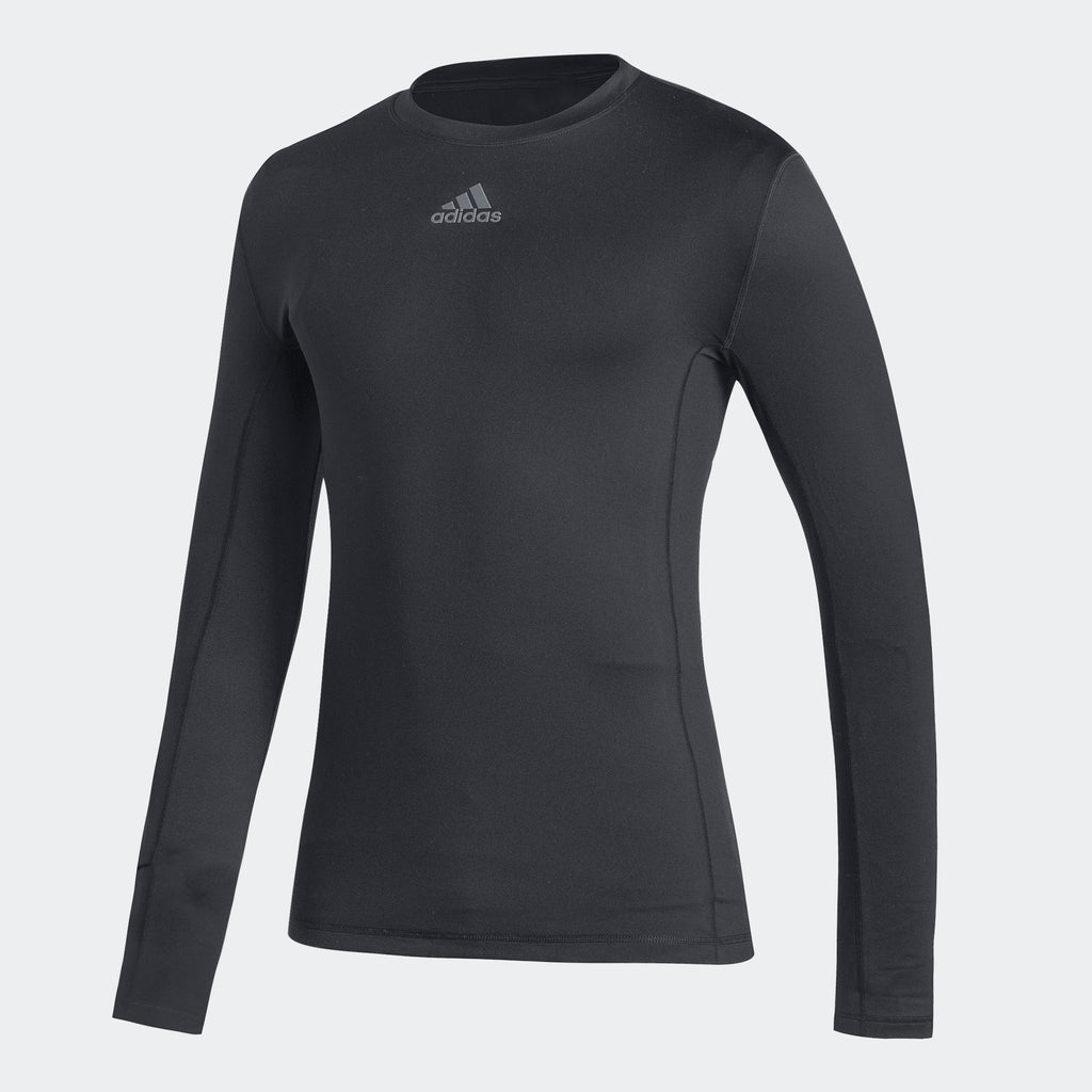 TECHFIT Long-Sleeve Warm Top | Black | | stripe 3 adidas