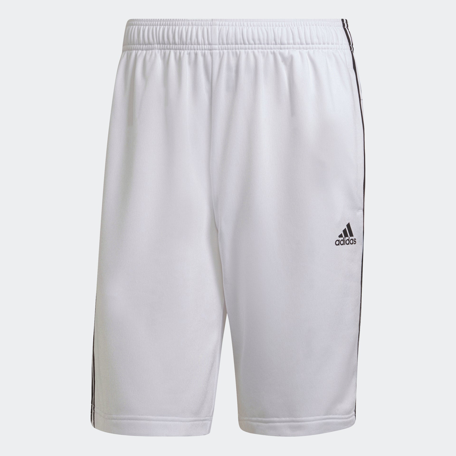 adidas Primegreen Essentials Warm Up Shorts | White | Men\'s – stripe 3  adidas
