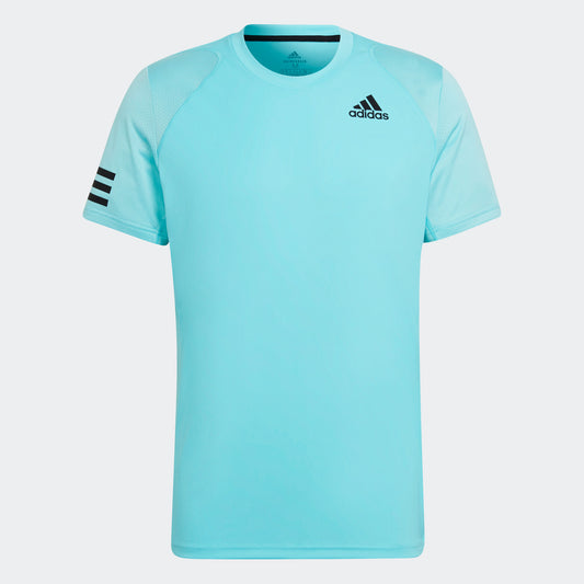 adidas Club 3 Stripe Tennis Tee Shirt | Blue | Men's
