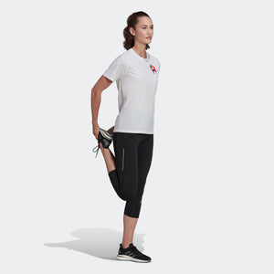 adidas x MARIMEKKO RUNNING Graphic T-Shirt - White | Women's