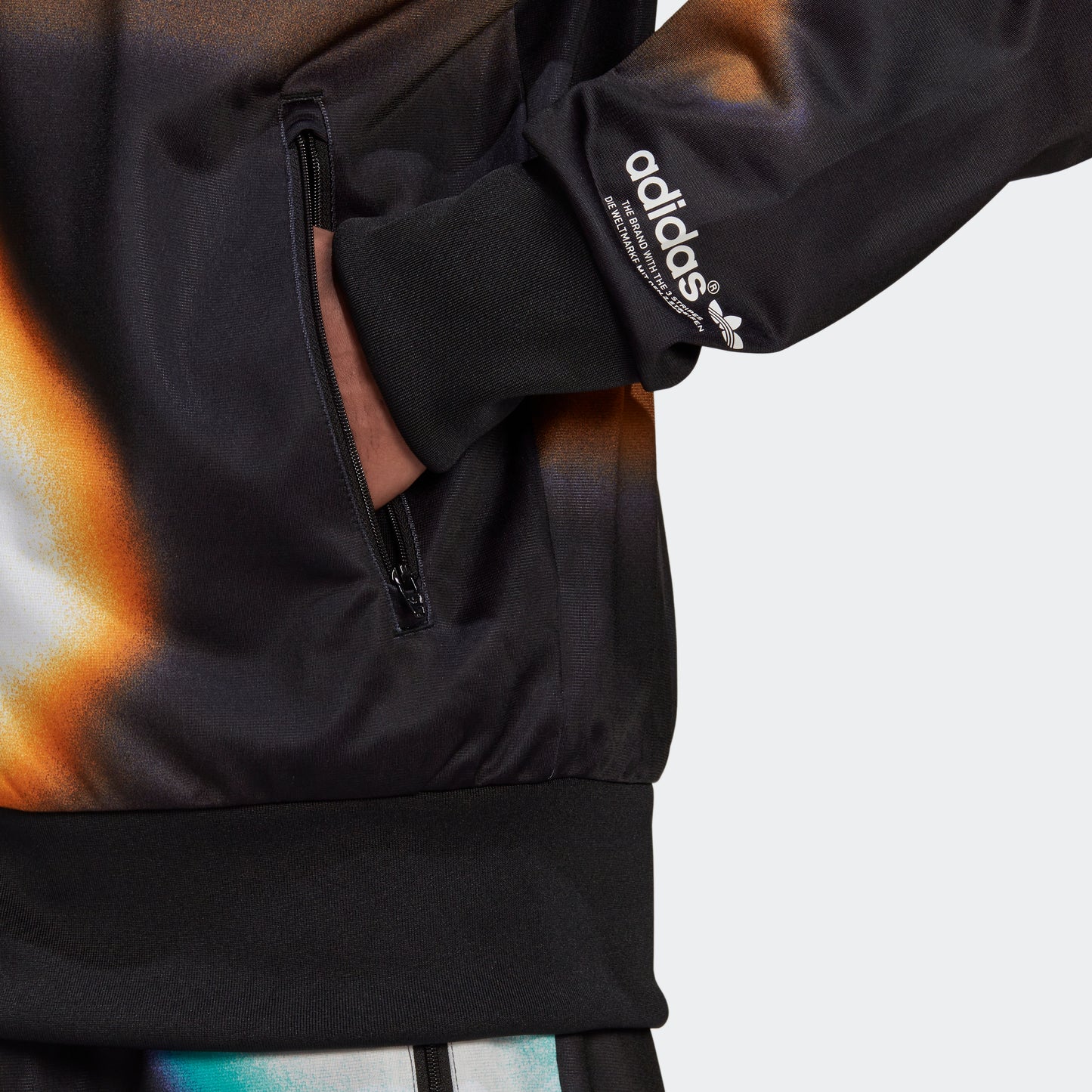 adidas Originals YUNG Z Graphic Track Top - Black Multicolor | Men's