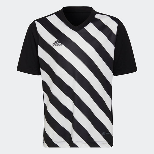 adidas ENTRADA 22 GRAPHIC Soccer Jersey | Black-White | Youth