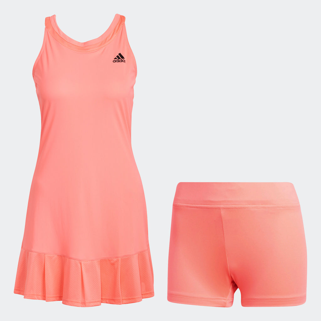 timmerman Paard Academie adidas CLUB Tennis Dress | Acid Red | stripe 3 adidas