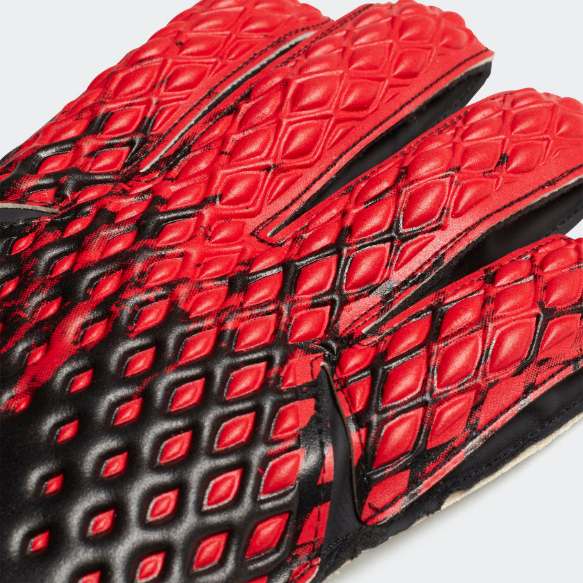 adidas PREDATOR 20 MATCH FINGERSAVE Soccer Goalkeeper Gloves | Black-Red | Junior