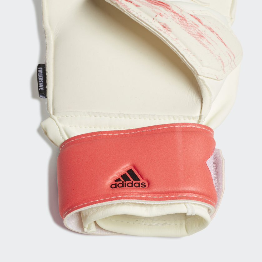 adidas PREDATOR 20 MATCH FINGERSAVE Soccer Goalkeeper Gloves | White-Orange | Junior