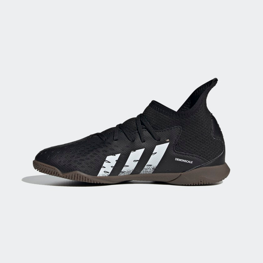 adidas Jr. Indoor Soccer Shoes | Black | | stripe 3