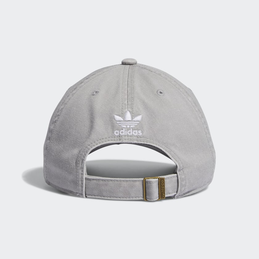 adidas RELAXED STRAP-BACK Adjustable Hat | Light Grey | Men's