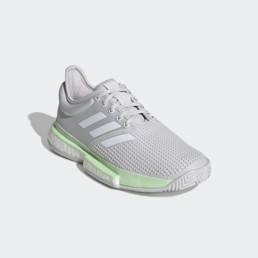 adidas SOLECOURT BOOST Tennis Shoes | Grey-Green | Women's