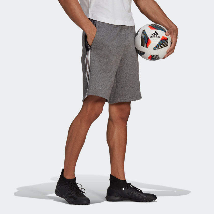 adidas TIRO 21 Sweat Shorts Grey | Men's | stripe 3 adidas