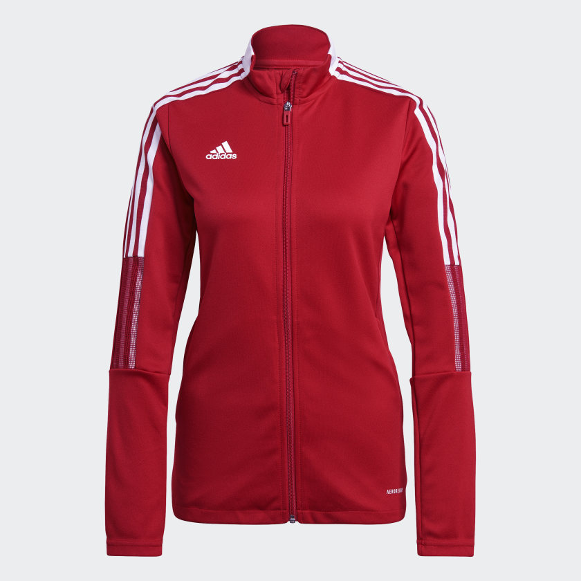 adidas 21 Track Jacket | Power Red | Women's | stripe 3 adidas