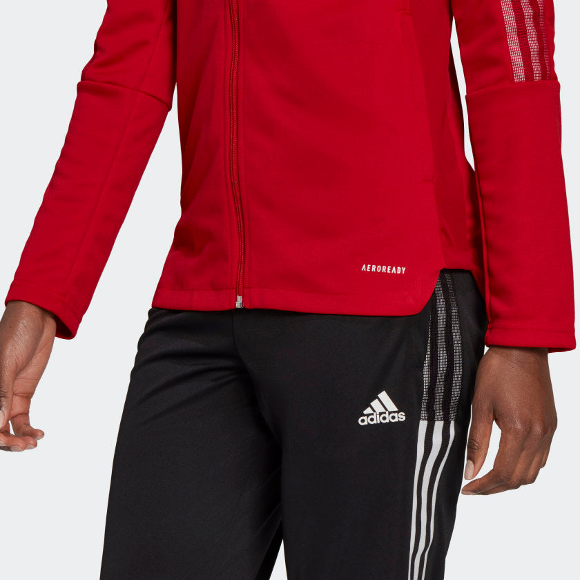 adidas 21 Track Jacket | Power Red | Women's | stripe 3 adidas