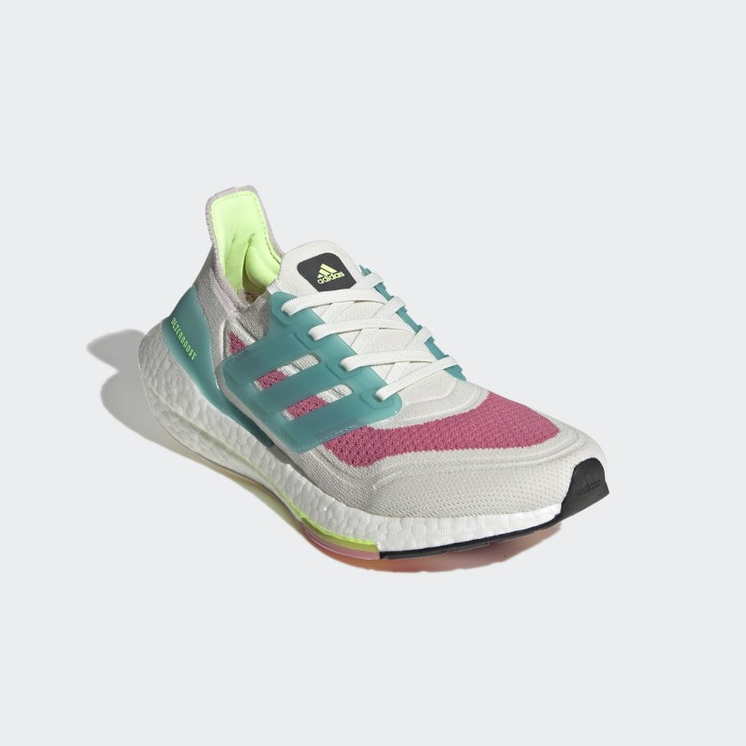 adidas ULTRABOOST 21 Running Shoes | Off-White-Mint | Women's 