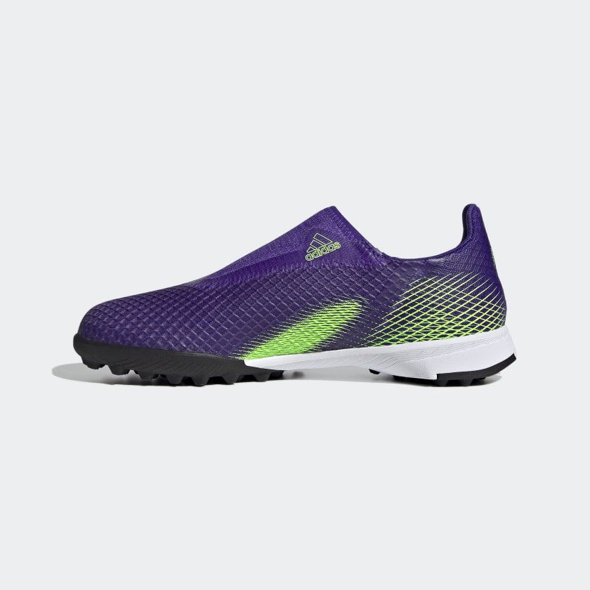 adidas Jr. X GHOSTED.3 LACELESS Artificial Turf Soccer Shoes | Purple  | Unisex