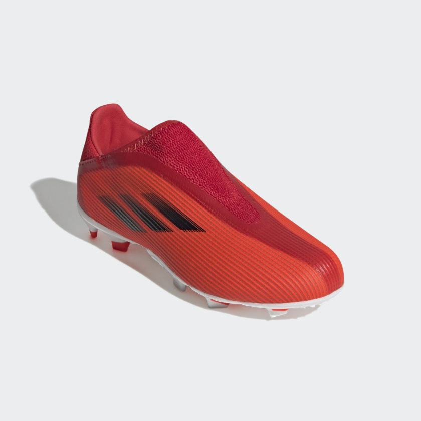 adidas Jr. X SPEEDFLOW.3 LACELESS Firm Ground Soccer Cleats | Red