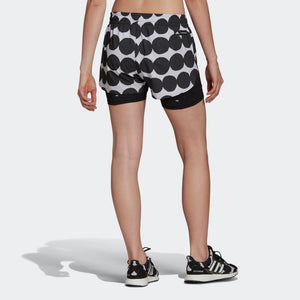 adidas x Marimekko MARATHON 20 Running Shorts | Black-White | Women's