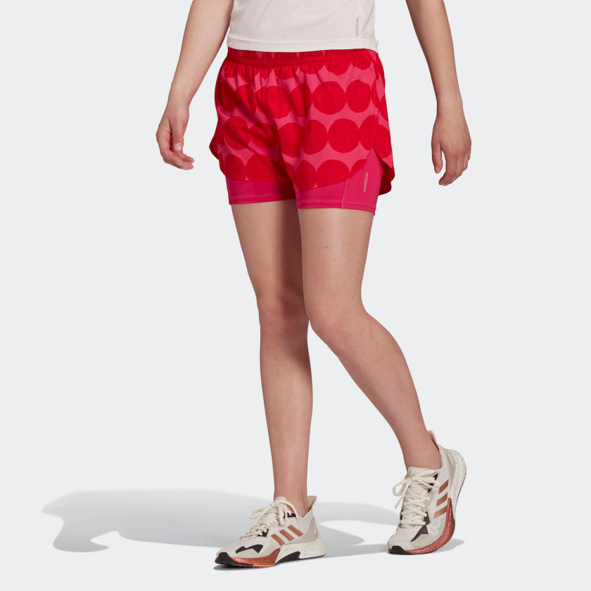 adidas Marimekko Techfit Outfit Sports Bra Set Women S Pants Top Polka Dot  Red