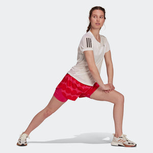 adidas x Marimekko MARATHON 20 Running Shorts | Vivid Red | Women's