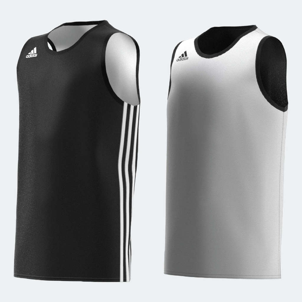 adidas 3-STRIPES PRACTICE Reversible Jersey | Black-White | Youth