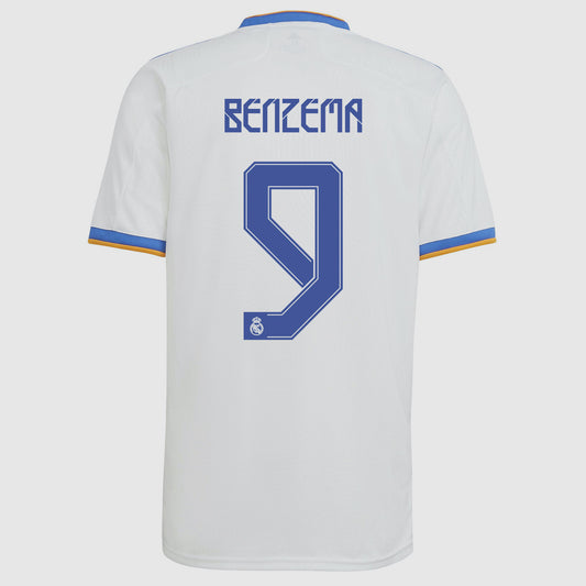 adidas Karim Benzema REAL MADRID 21/22 HOME Soccer Jersey | Men's
